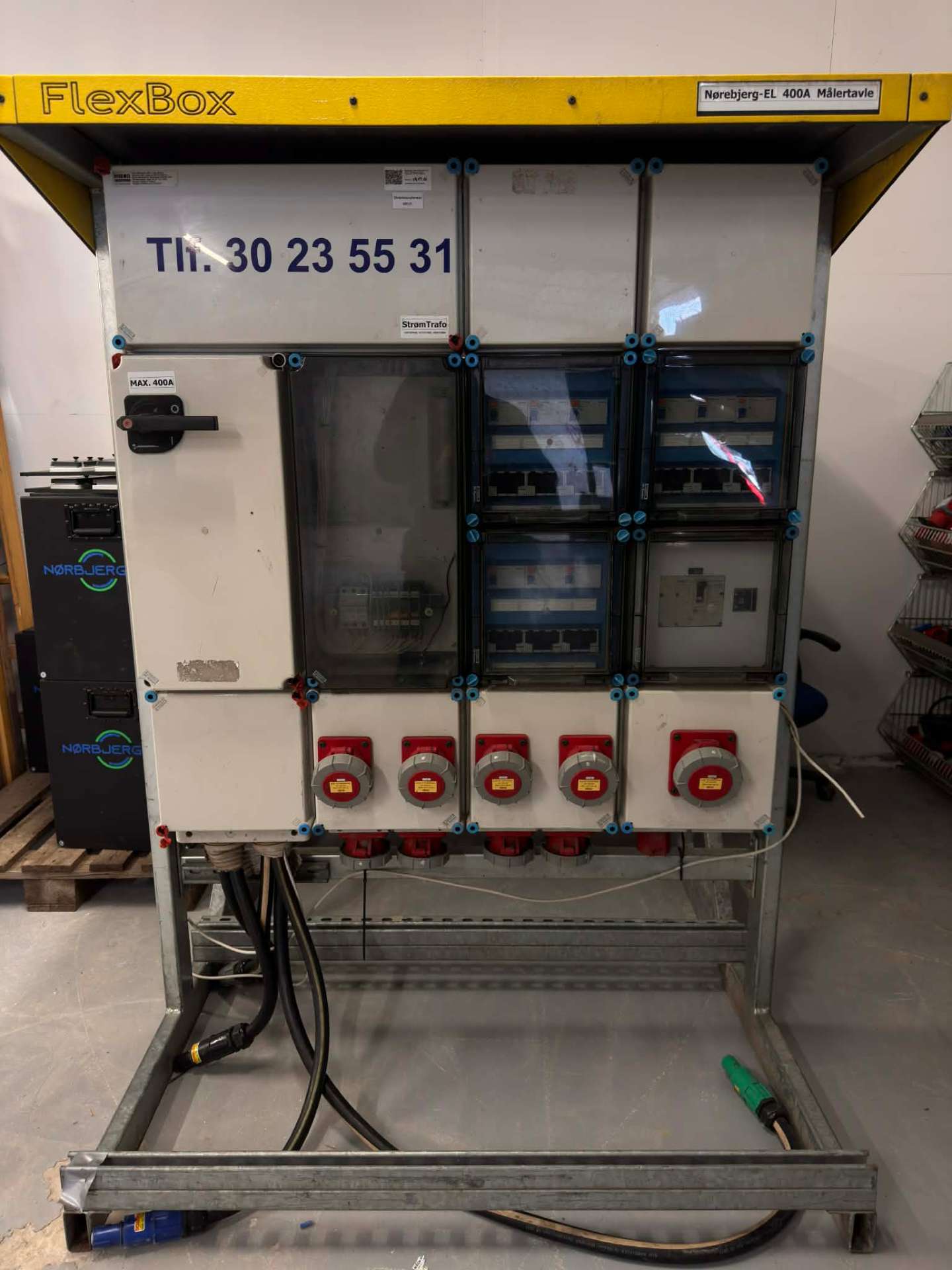 63A CEE grupper – panel 3 i 400A målerstavle