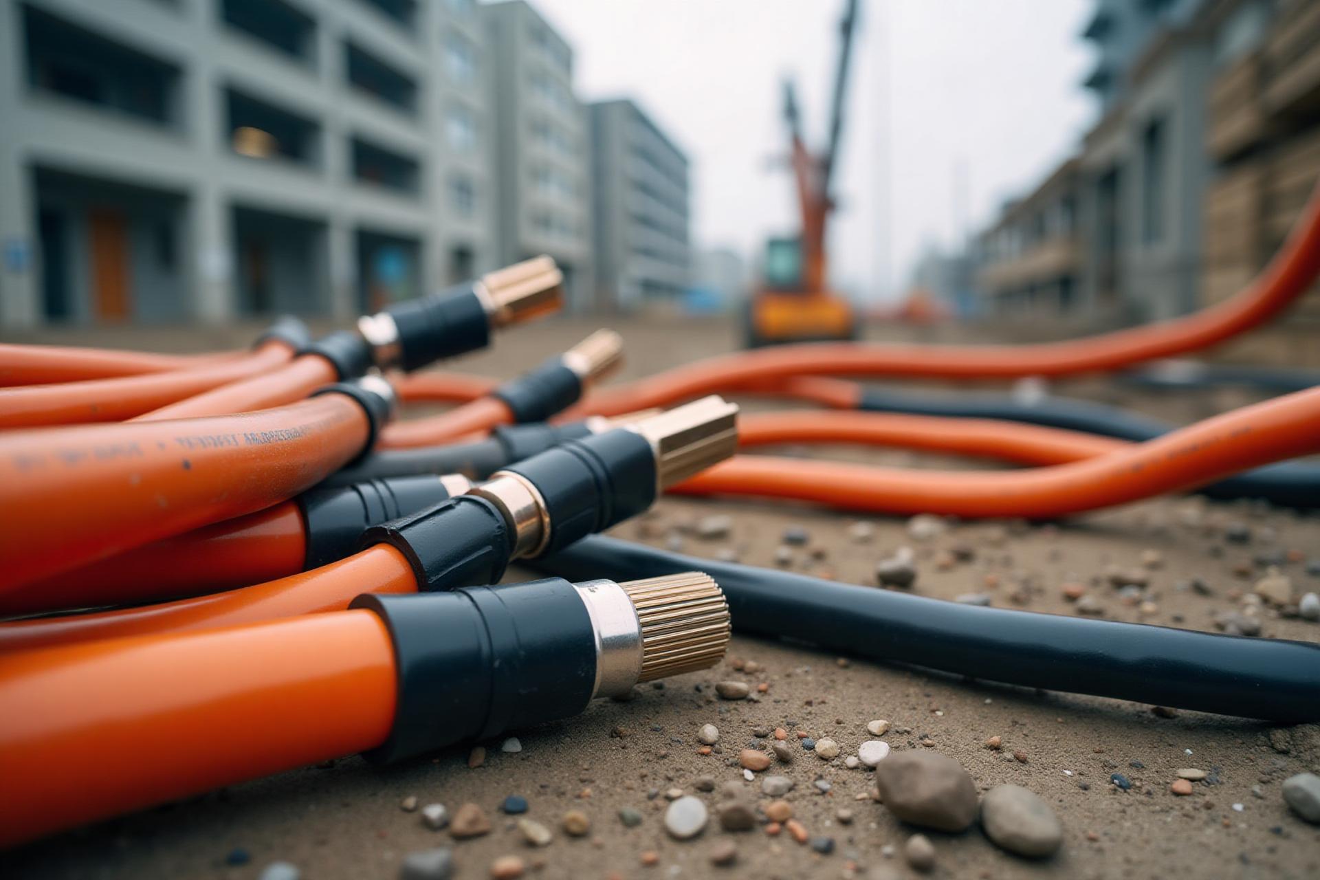 CEE kabler med connectors på byggeplads